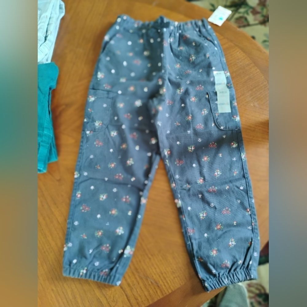 (1160) Garanimals Floral Print Pants - Size: 5T